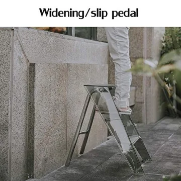 Stylish Acrylic Three-Step Ladder for Your Home