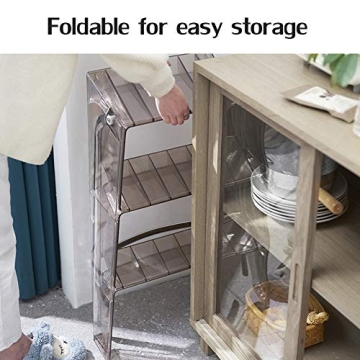 Stylish Acrylic Three-Step Ladder for Your Home