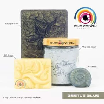 Eye Candy Beetle Blue Mica Powder for Creative Projects