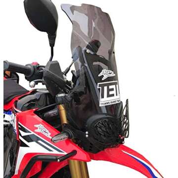 Inpreda Windshield Windscreen 59cm Smoke Compatible with Honda CRF250 Rally/CRF300 2017-2022