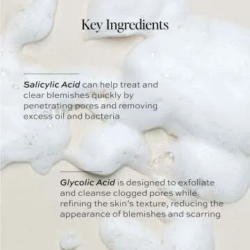 DIME Beauty Creamy Foam Cleanser, Foaming Face Wash, Daily Salicylic Acid Facial Cleanser for Oily Skin, 4 oz / 120 m