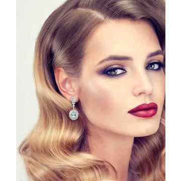 Dangling Earrings, Aquamarine 3.07 Carat Adjacent Natural Baguette and Round Brilliant Diamonds 4.03 Carat. Set in 18K White Gold.