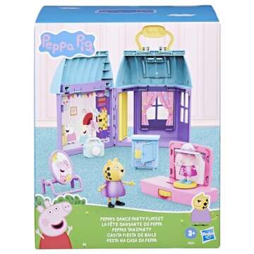 Peppa Pig Peppa’s Dance Party Playset with House, 2 Figures, 6 Accessories, Preschool Toys for Gir...