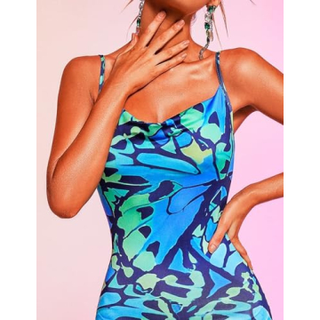 Elegant Floral Slip Dress for Cocktail Parties and Vacations