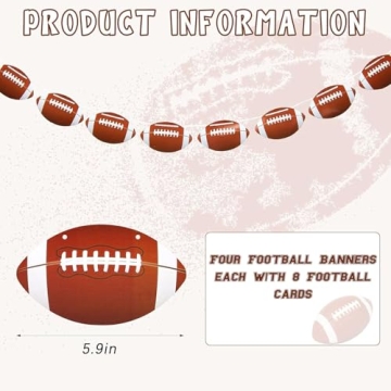 Gersoniel Football Party Decorations Set for Game Day Fun