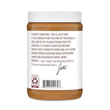 Justin's Classic Peanut Butter Spread, Gluten-Free, 28 Ounce