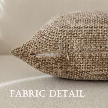 LANANAS Neutral Decorative Throw Pillow Covers 18x18 Inch for Living Room Couch Bed Sofa Farmhouse Boho Home Decor Set of 4 Soft Corduroy Accent Luxury Cushion Cases (20x20, Neutral)