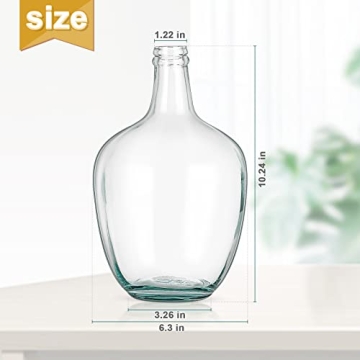 Bfttlity Tall Clear Glass Farmhouse Vase for Home Decor
