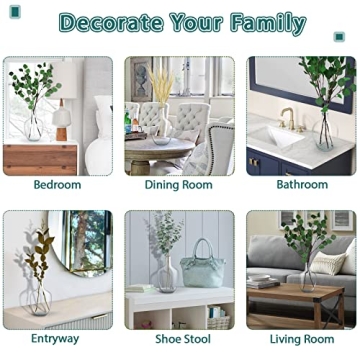 Bfttlity Tall Clear Glass Farmhouse Vase for Home Decor