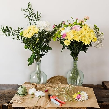 Bfttlity Tall Clear Glass Farmhouse Vase for Home Decor