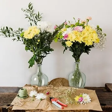 Bfttlity Tall Clear Glass Farmhouse Vase for Home Decor