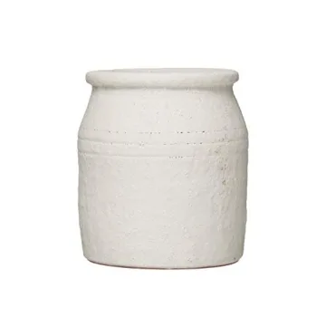 Versatile 7-Inch Terracotta Crock for Home Decor