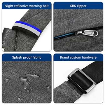 MRang Sling Crossbody Bags Trendy Travel Anti Theft Safe Purse Bags Waterproof