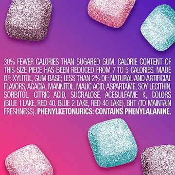 Extra Refreshers Berry Mix Gum, 3.21-Ounce 40-Piece Bottle (Pack of 6)