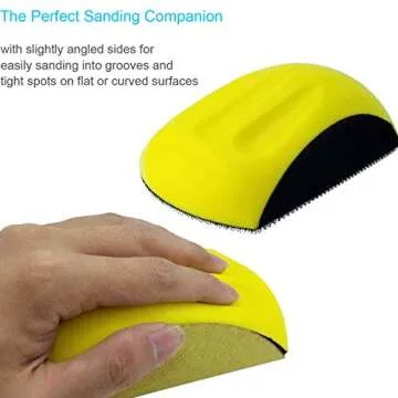 2 Pack 5 Inch Hand Sanding Blocks Round and Mouse-Shaped for 5 Inch Hook and Loop Discs Ideal For Wood Furniture Restoration Home Arts and Crafts