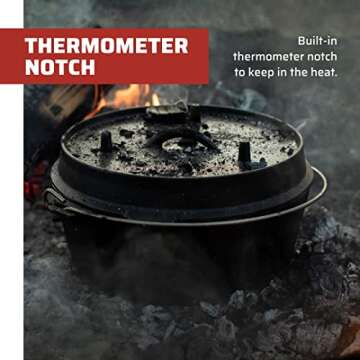 Camp Chef Deluxe Dutch Oven - Versatile Cast Iron Cooking