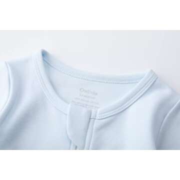 Owlivia Organic Cotton Baby Pajamas, Boys Girls 2-Pack Zip Front Sleep 'N Play, Footed Sleeper, Long...