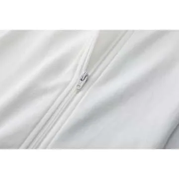 Owlivia Organic Cotton Baby Pajamas, Boys Girls 2-Pack Zip Front Sleep 'N Play, Footed Sleeper, Long Sleeve(0-3 Months, white+blue)