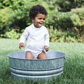 i Play. Baby Ultimate Reusable Snap Swim Diaper, New White, 18-24 Months