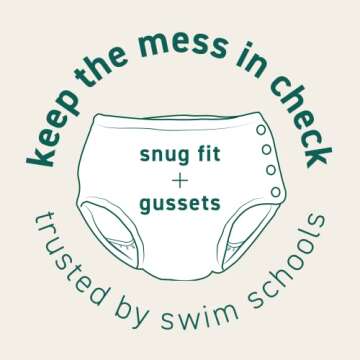 i Play. Baby Ultimate Reusable Snap Swim Diaper, New White, 18-24 Months