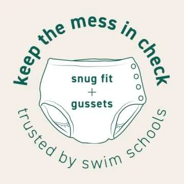 i Play. Baby Ultimate Reusable Snap Swim Diaper, New White, 18-24 Months