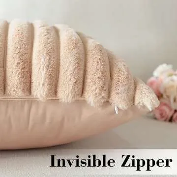 Soleebee Soft Velvet Faux Fur Pillow Covers Set of 2