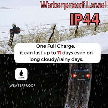 Lycoming Deer Repellent Raccoon Repellent for Nocturnal Animals Solar Predator Control Light Coyote ...