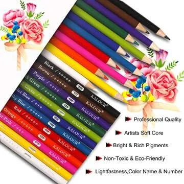 KALOUR Premium Colored Pencils Bulk,12 Assorted Vibrant Colors,240 Count Total,School Classroom Supp...