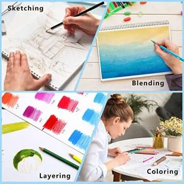 KALOUR Premium Colored Pencils Bulk,12 Assorted Vibrant Colors,240 Count Total,School Classroom Supplies For Kids Teachers,Pre-sharpened Artists Colored Pencils for Adult Coloring Book