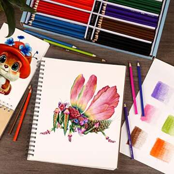 KALOUR Premium Colored Pencils Bulk,12 Assorted Vibrant Colors,240 Count Total,School Classroom Supplies For Kids Teachers,Pre-sharpened Artists Colored Pencils for Adult Coloring Book