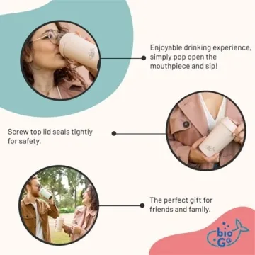 bioGo 16oz Pink Travel Mug - Eco-Friendly & Stylish