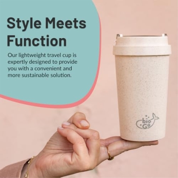 bioGo 16oz Pink Travel Mug - Eco-Friendly & Stylish