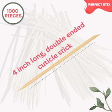 Perfect Stix Manicure Cuticle Wooden Sticks 4" Length ( pack of 1000)
