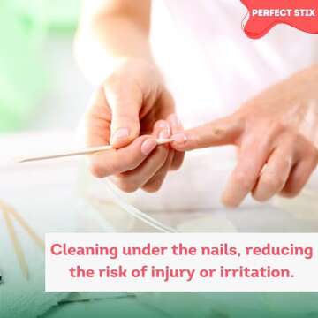 Perfect Stix Manicure Cuticle Wooden Sticks 4" Length ( pack of 1000)