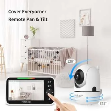 HelloBaby HB6550 Baby Monitor with 3 Cameras and 1000ft Range