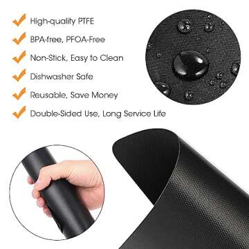 AIEVE Oven Liners Non-stick Mats for Air Fryers & Ovens