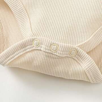 OPAWO Long Sleeve Baby Girls' Bodysuits 3 Pack - Soft & Stylish