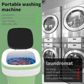 Compact Portable Mini Washing Machine with Spin Basket