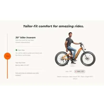 Cyrusher Electric Bike 750W with Long Range & Fat Tires