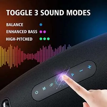 ZEALOT Bluetooth Speaker, Speakers Bluetooth Wireless,Outdoor,Portable Speaker,Loud with BassUp Technology,IPX6 Waterproof,20H Play,Pairing,EQ,TF,AUX,Speaker for Party,Beach,Camping-Black