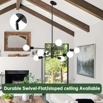 Stylish RUIYEY Modern Sputnik 8-Light Chandelier