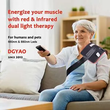 DGYAO Red & Near Infrared Light Therapy Belt with Pulse Mode, Light Therapy Device for Body Pain Relief Wearable Therapy Light Wrap with Timer for Back Joint Muscle Pain