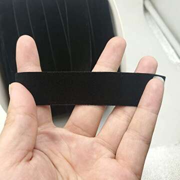 10 Yards Velvet Ribbon Spool - Luxurious Black 1 Inch