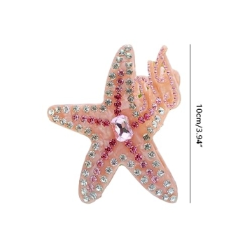 Big Pink Starfish Hair Clip for Women | Stylish Hair Accessory
