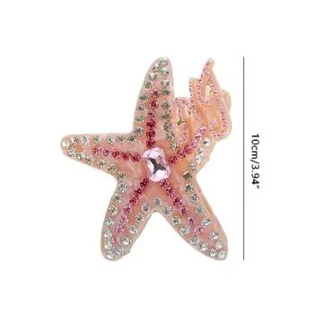 Big Pink Starfish Hair Clip for Women | Stylish Hair Accessory