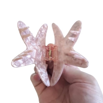 Big Pink Starfish Hair Clip for Women | Stylish Hair Accessory