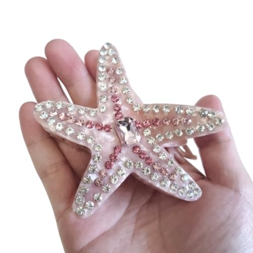 Big Pink Starfish Hair Clip for Women | Stylish Hair Accessory