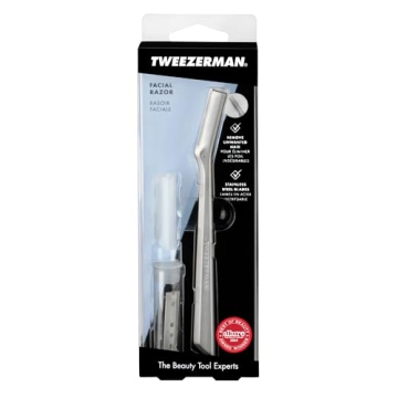 Tweezerman Stainless Steel Facial Razor for Smooth Skin
