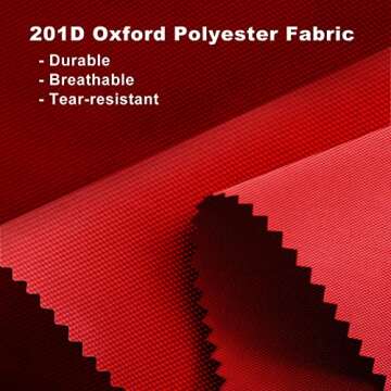 TQS 25" Christmas Wreath Storage Bag - Heavy Duty Reinforced Wide Handle and Double Sleek Zipper - Protect Your Christmas Garland Party Decorations - Red