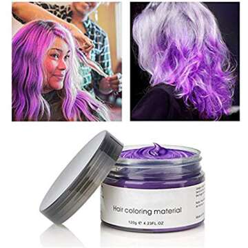 Temporary Hair Color Pomade for Men & Women - 4.23 oz